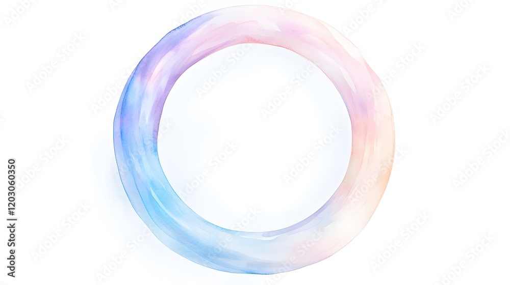 Abstract Watercolor Circular Frame Design Abstract Watercolor Circular Frame Design