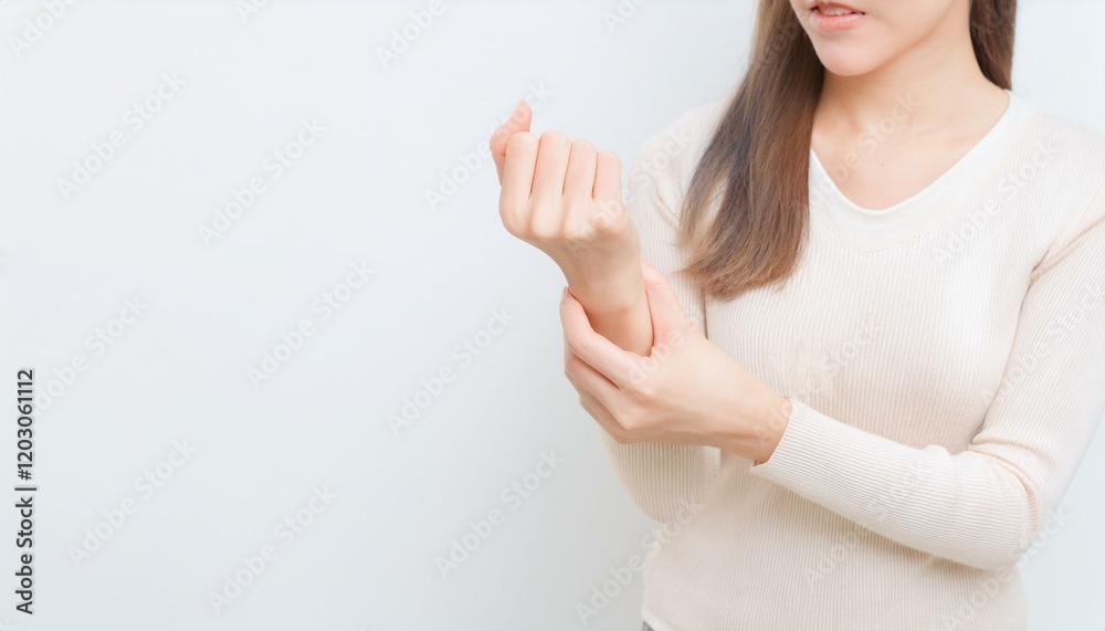 Soft-toned image showing increasing wrist joint swelling Soft-toned image showing increasing wrist joint swelling