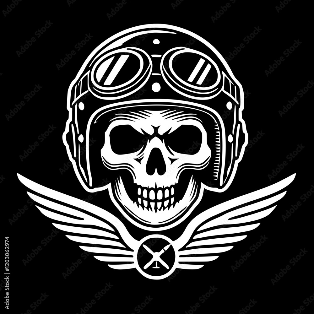 Vector design skull sticker Vector design skull sticker