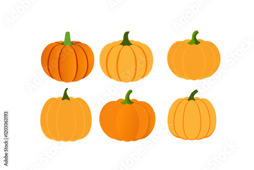 set of pumpkins