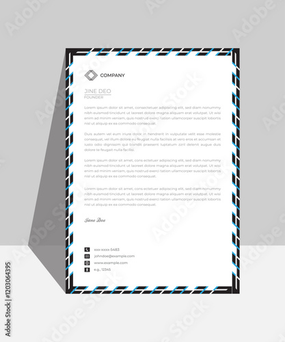 Letterhead design template for business. Print for ready  free download.