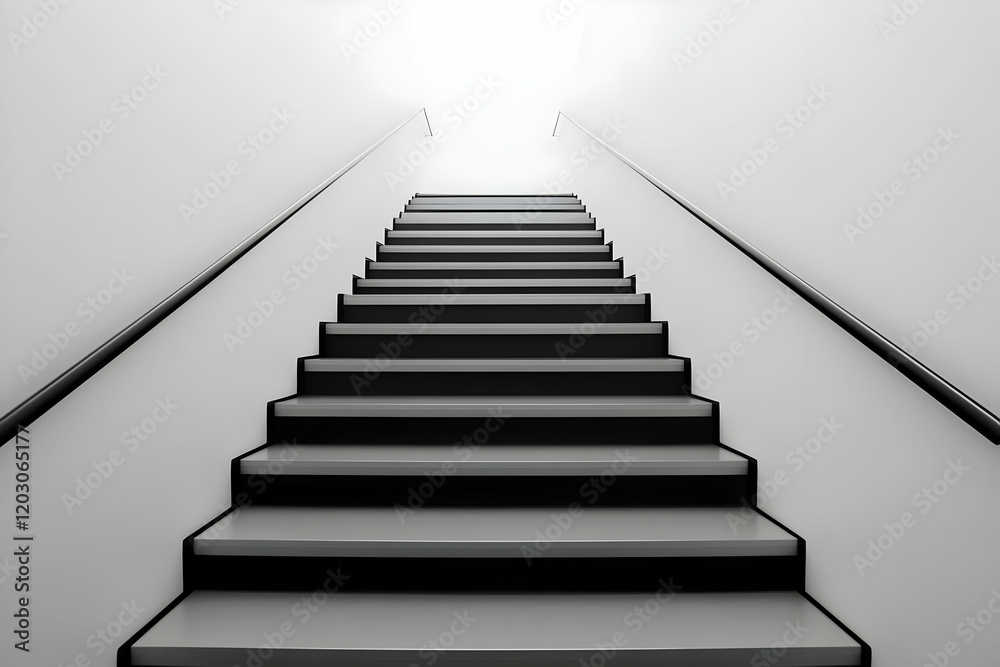 Modern Staircase 3D Illustration