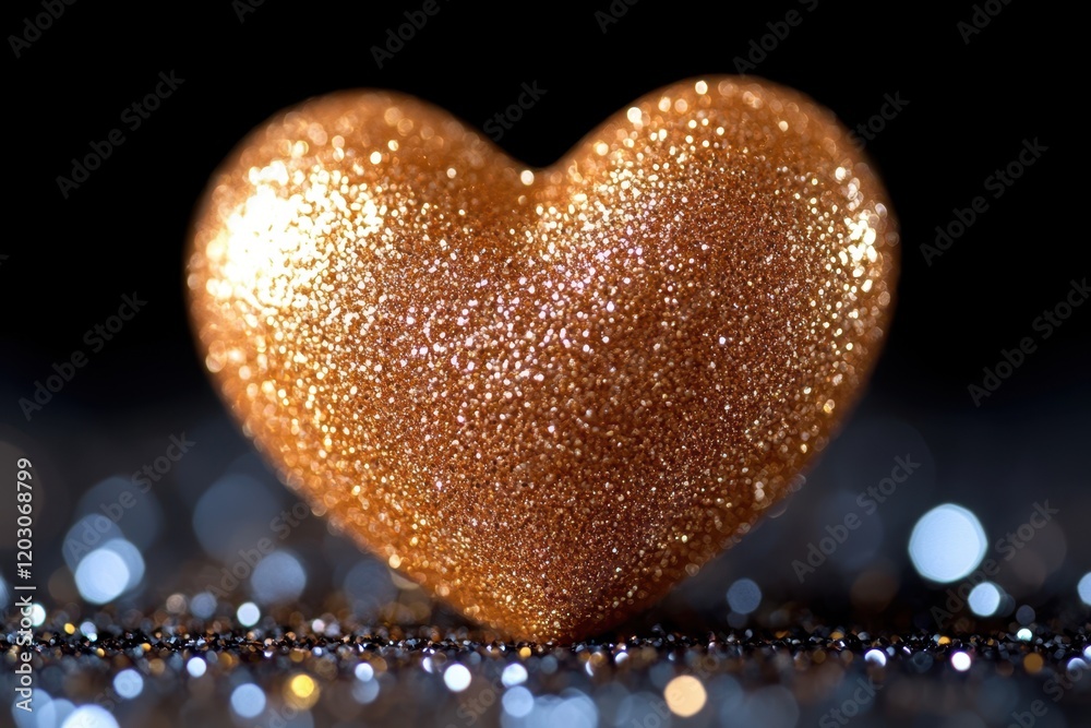 A gleaming gold heart shines brightly against a sleek black surface, radiating warmth and love, perfect for celebrating Valentine's Day. A gleaming gold heart shines brightly against a sleek black surface, radiating warmth and love, perfect for celebrating Valentine's Day.