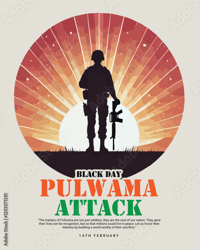 Pulwama Attack a black day in India Social Media Post Template banner
