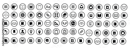 books icons big universal set