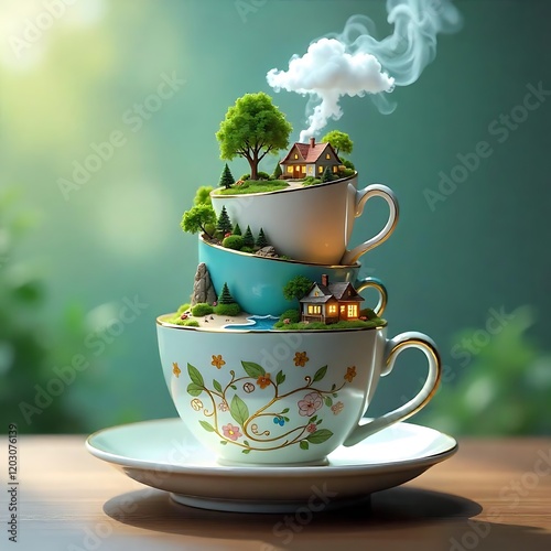 Miniature World in Teacups