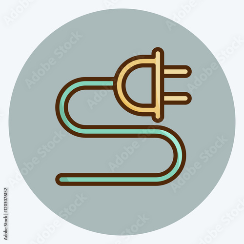 Icon Charge. suitable for education symbol. flat style. simple design editable