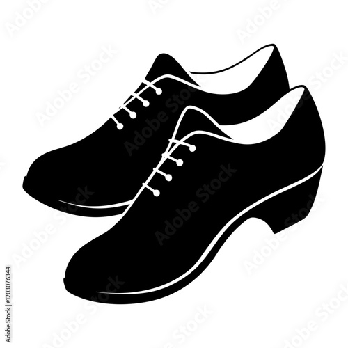 jazz shoes silhouette vector