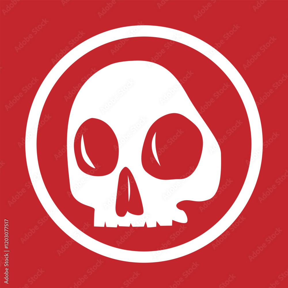 Grim Skull Logo Symbolizing Mystery and Danger Grim Skull Logo Symbolizing Mystery and Danger
