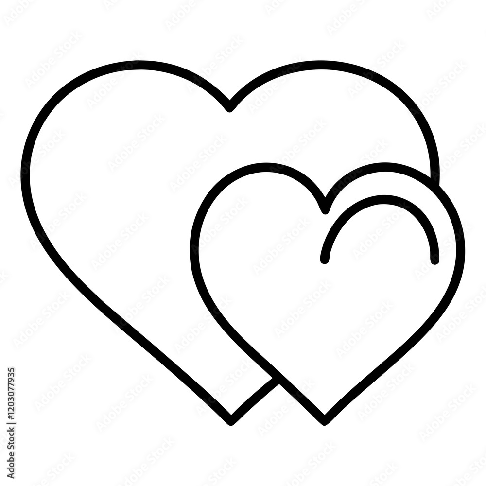 A heart with three lines. The heart is black and white A heart with three lines. The heart is black and white