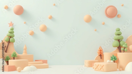 Pastel Dreamland 3D Rendered