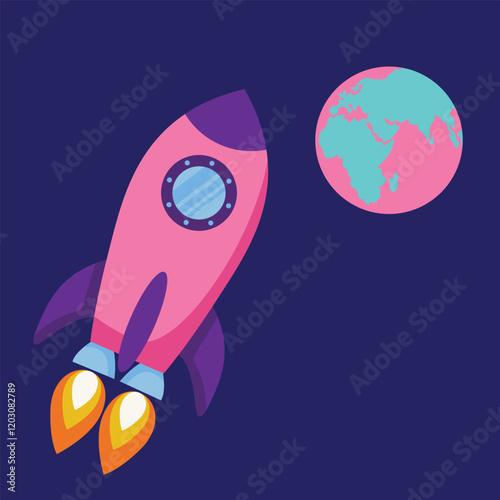 Space Exploration Vessel - Advanced Rocket Technology