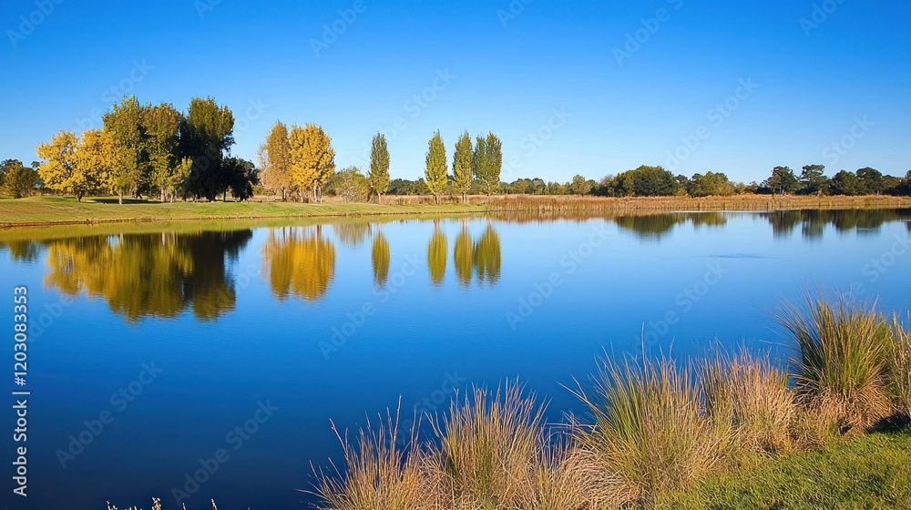 Fototapeta premium Autumn Lake Reflection