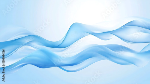  Closeup of blue silk fabric. 3d rendering, 3d illustration, The image is a close up of a blue fabric with a wave pattern ,Artistic Abstract Background Featuring Subtle Wave Patterns 