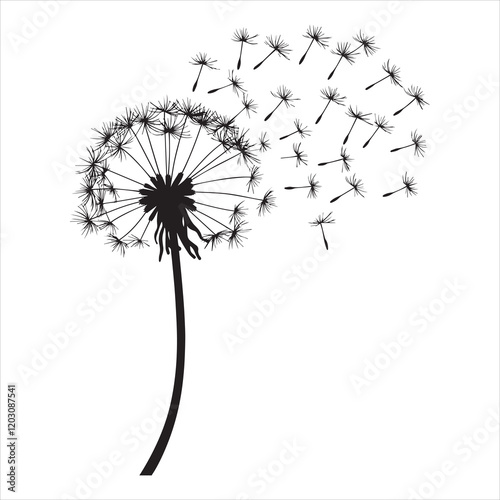 Beautiful Dandelion Floral Clipart for Nature Designs
