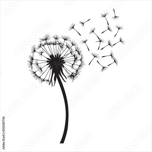 Beautiful Dandelion Floral Clipart for Nature Designs
