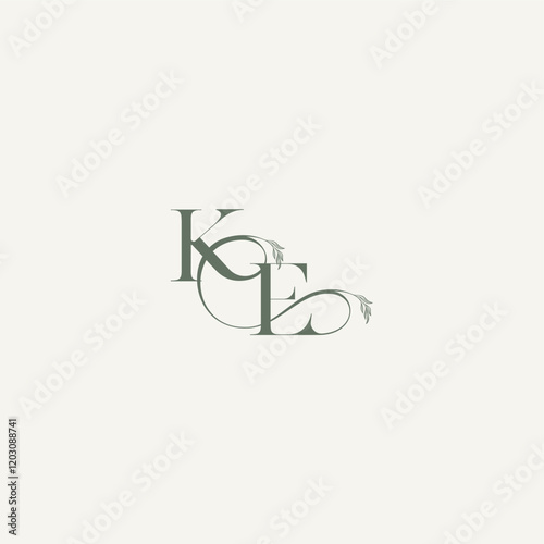 organic hairline logotype EK elegant and elegant logo wedding concept monogram letter