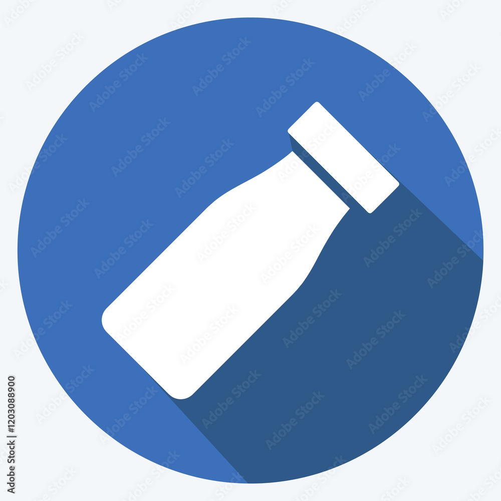 Icon Clean Water. suitable for education symbol. long shadow style. simple design editable Icon Clean Water. suitable for education symbol. long shadow style. simple design editable