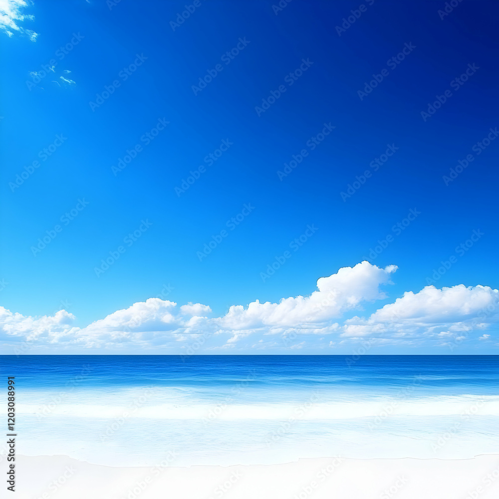 Ocean Beach Summer Background Illustration Ocean Beach Summer Background Illustration