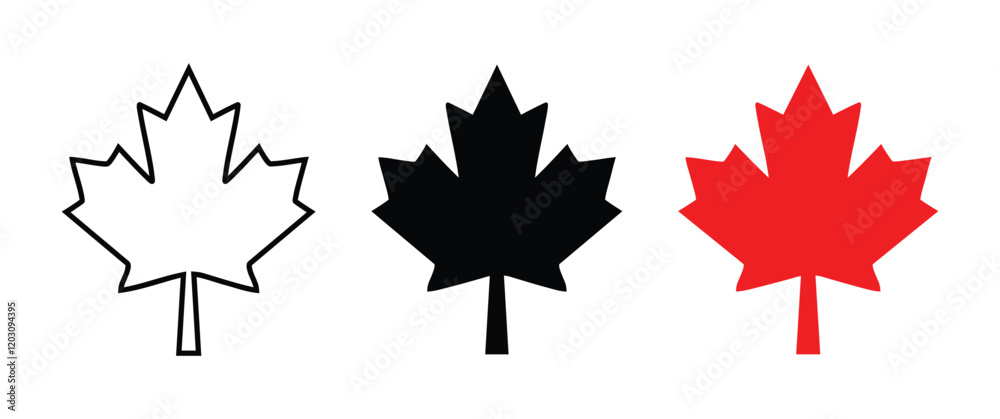 maple leaf icon set. thanksgiving icon. canadian icon. autumn leaf design. red and black maple leaf. vector illustration on transparent background maple leaf icon set. thanksgiving icon. canadian icon. autumn leaf design. red and black maple leaf. vector illustration on transparent background