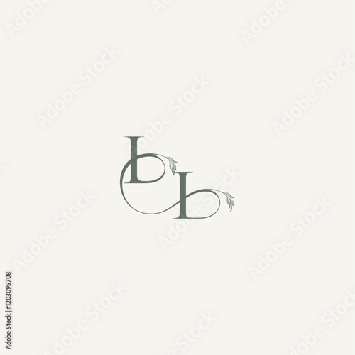 organic hairline logotype wedding concept monogram letter elegant and elegant logo II