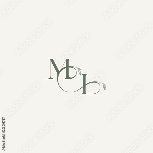 organic hairline logotype wedding concept monogram letter elegant and elegant logo IM