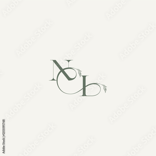 organic hairline logotype wedding concept monogram letter elegant and elegant logo IN