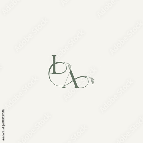 wedding concept monogram elegant and elegant logo AI organic hairline logotype letter