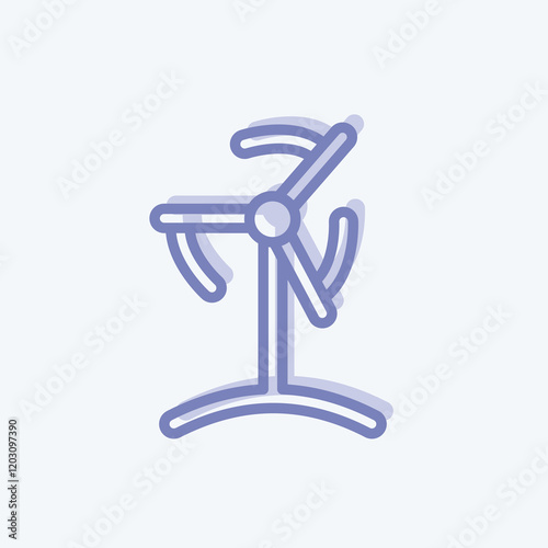 Icon Wind Turbine. suitable for education symbol. two tone style. simple design editable