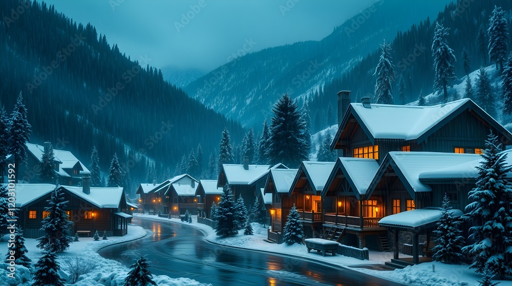 Fototapeta premium winter landscape in the mountains