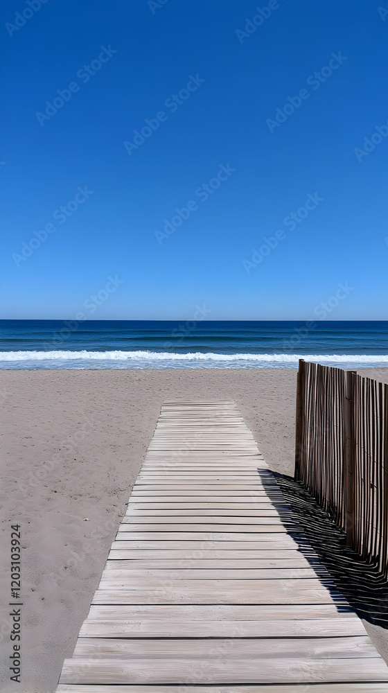 Beach Wooden Walkway to Ocean Beach Wooden Walkway to Ocean