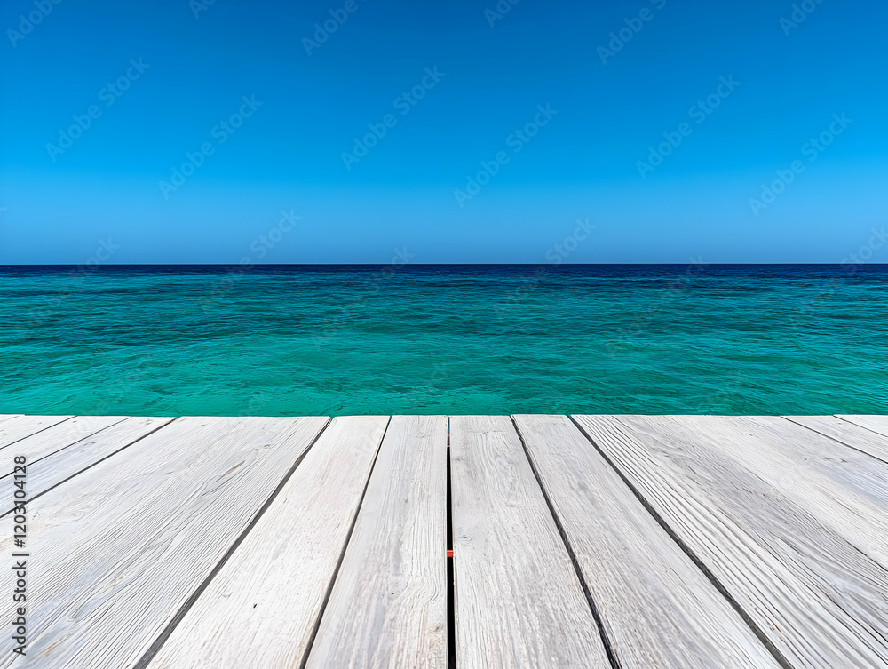 Ocean View Wooden Dock Background Illustration Ocean View Wooden Dock Background Illustration