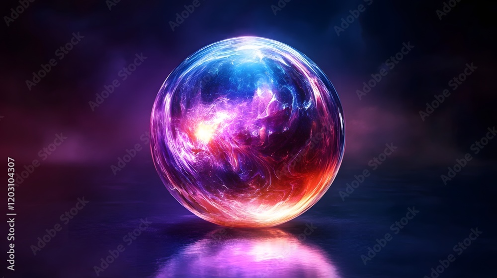 Luminous Orb Glowing With Inner Cosmic Energy Luminous Orb Glowing With Inner Cosmic Energy