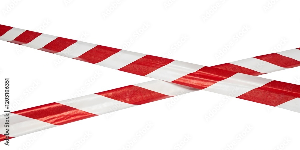 Crossed red white warning tape isolated on white
Crossed red white warning tape isolated on white