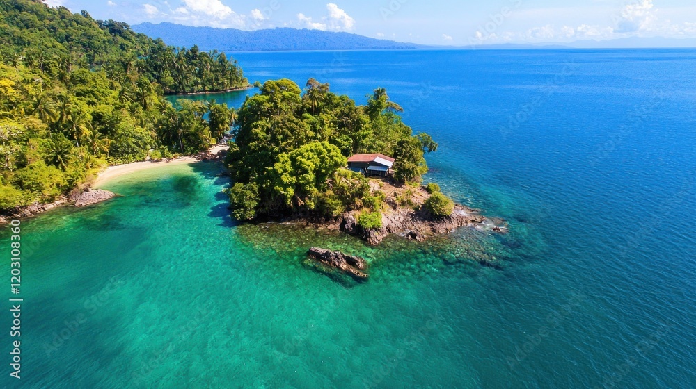 Fototapeta premium Secluded Tropical Island Paradise