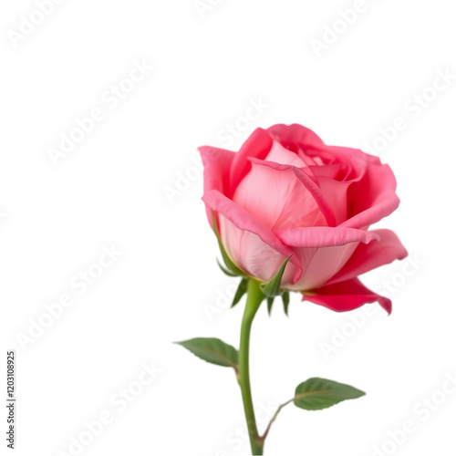 Single Pink Rose Blossom Elegant Flower Dark Background Romantic Floral red card love soft stem     