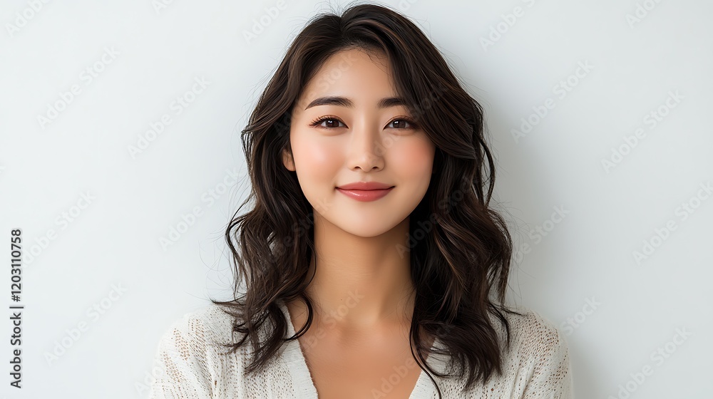 Portrait of smiling young woman indoor studio lifestyle photography Portrait of smiling young woman indoor studio lifestyle photography