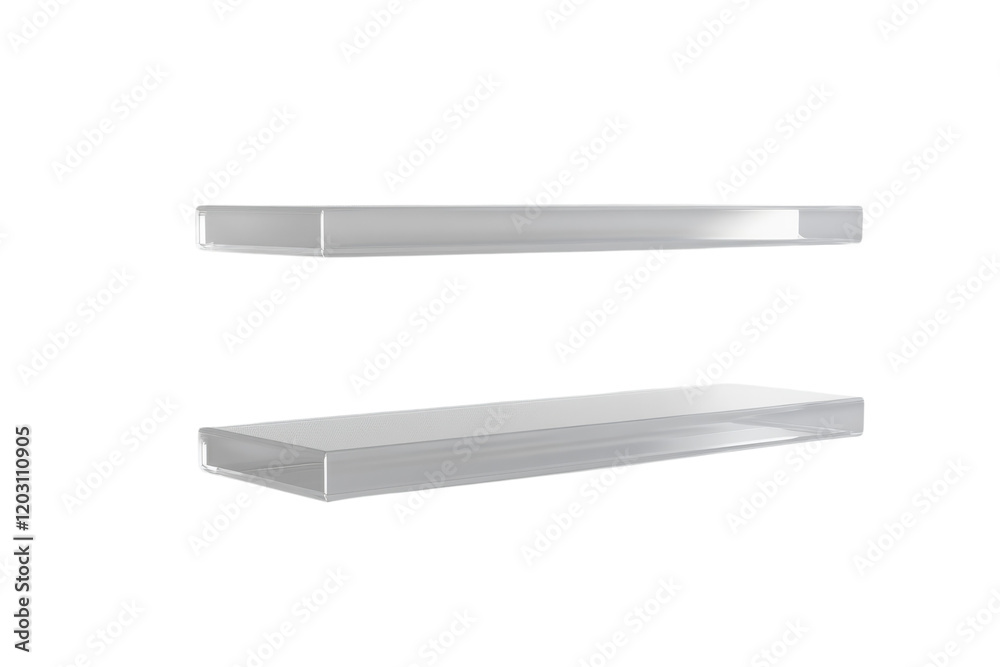 Floating shelves designed for modern interiors in a minimalist style accentuate any room decor Floating shelves designed for modern interiors in a minimalist style accentuate any room decor