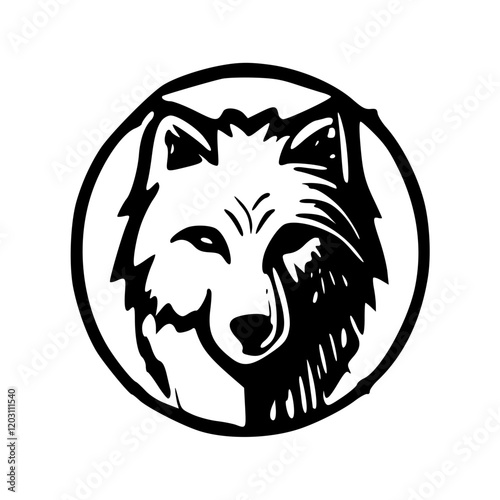 Symbol of Untamed Majesty The Artistic Representation of a Wolf Icon, Featuring Bold Creativity and Minimalist Design to Reflect the Mystery, Strength, and Fierce Elegance of the Wild