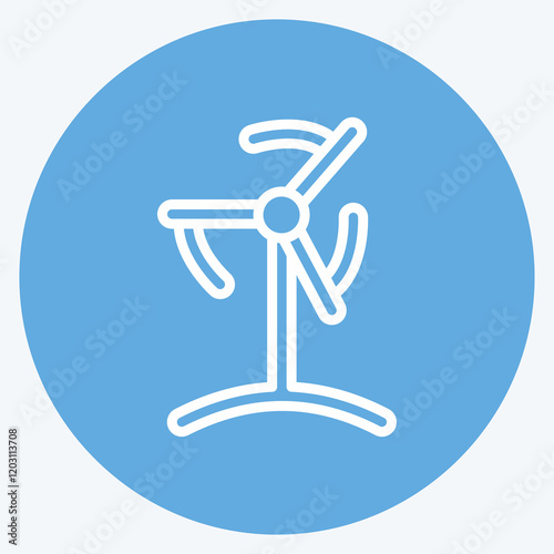 Icon Wind Turbine. suitable for education symbol. blue eyes style. simple design editable