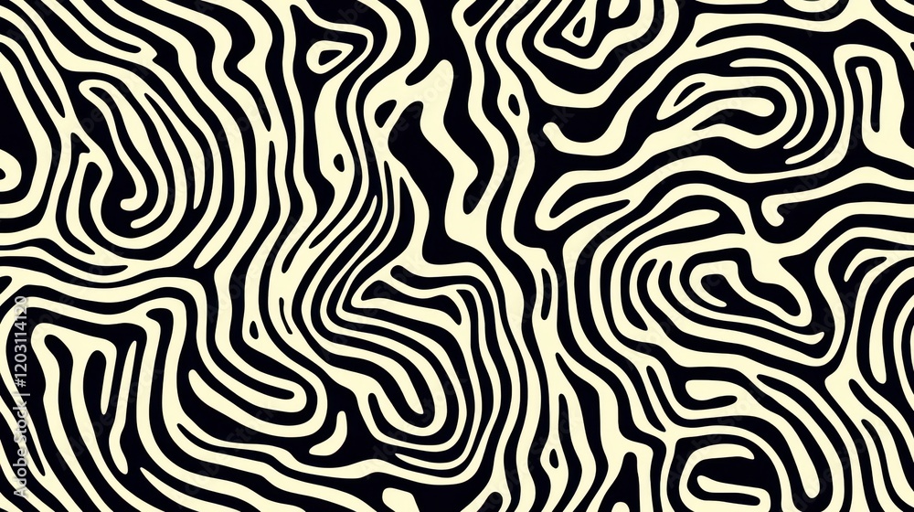 Abstract topographic line pattern black Abstract topographic line pattern black