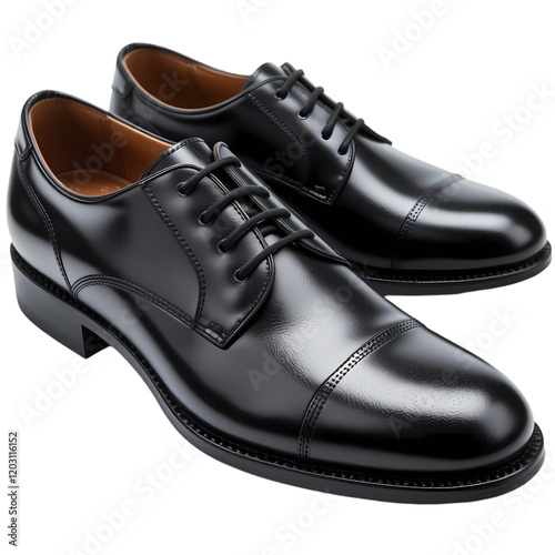 Elegant Black Leather Mens Dress Shoes Polished Formal Style man lace dark wear foot pair shiny     