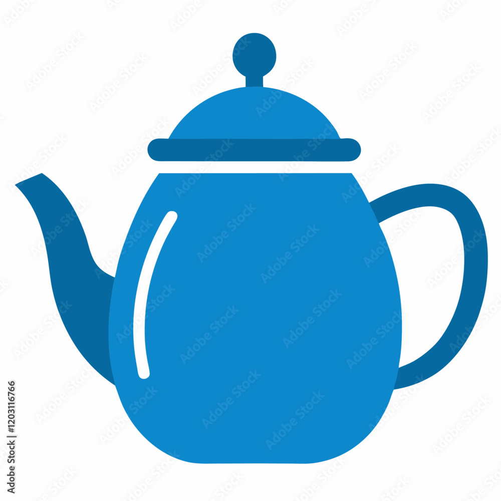 Obraz premium The teapot icon vector on white background.