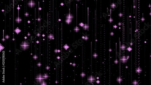 Colorful digital abstract sparkles animation background in 4k