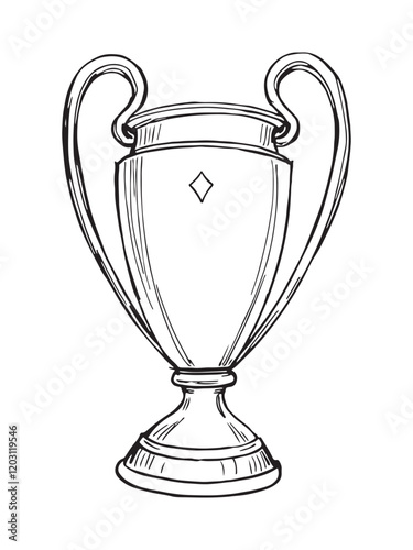 hand draw Champions Cup icon doodle
