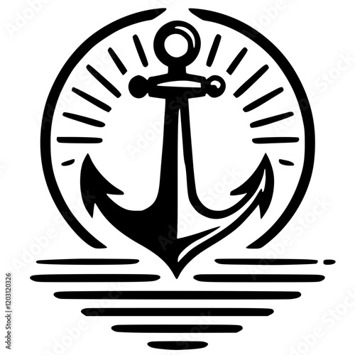 Pirate anchor silhouette