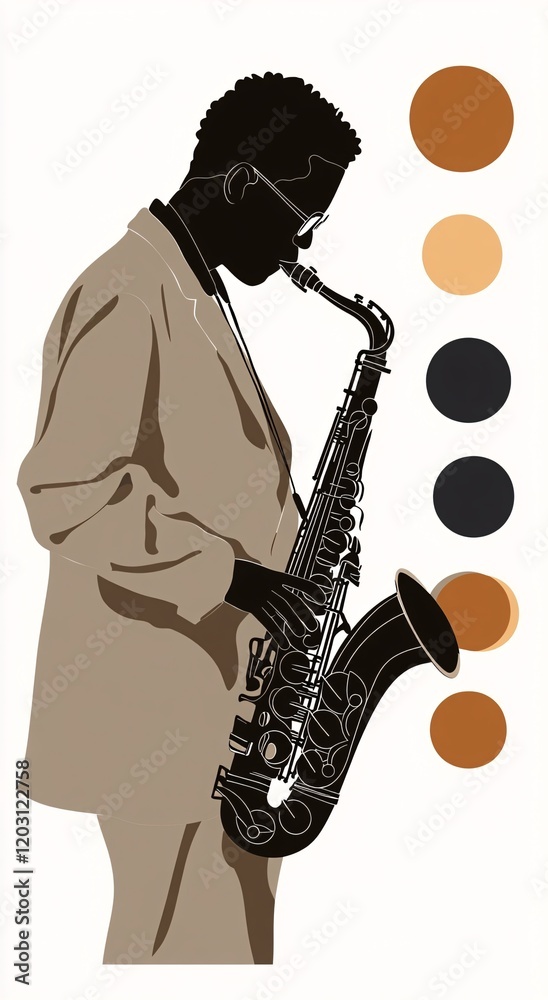 Fototapeta premium person with saxophone