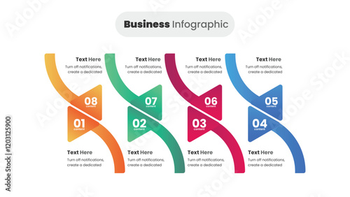 Business process infographic for presentation design.