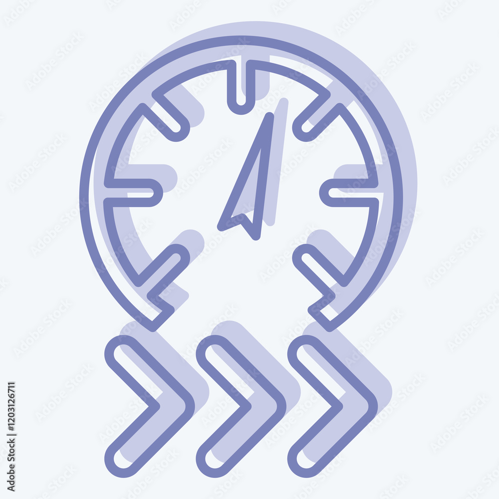 Icon Rapid. related to Speed symbol. two tone style. design editable Icon Rapid. related to Speed symbol. two tone style. design editable