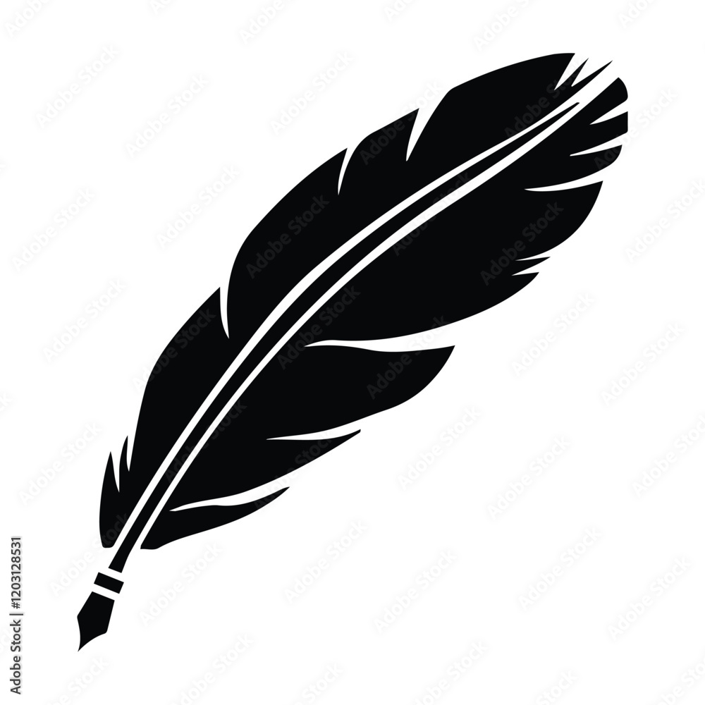 Fototapeta premium Feather, light, icon